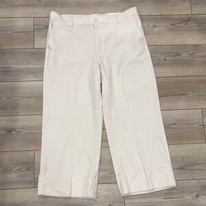 Loft Cream Wide-Leg Trousers